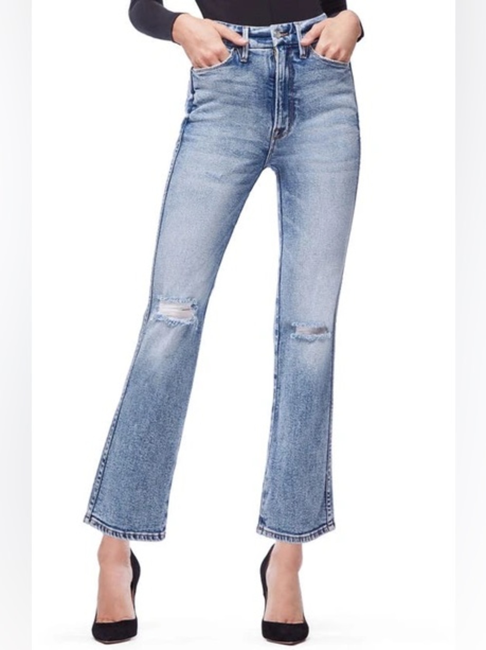 Good American Good Curve High Waist Ankle Jean in Blue Size 29